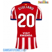 Camisa de time de futebol Atletico Madrid Giuliano Simeone #20 Replicas 1º Equipamento Feminina 2026-27 Manga Curta